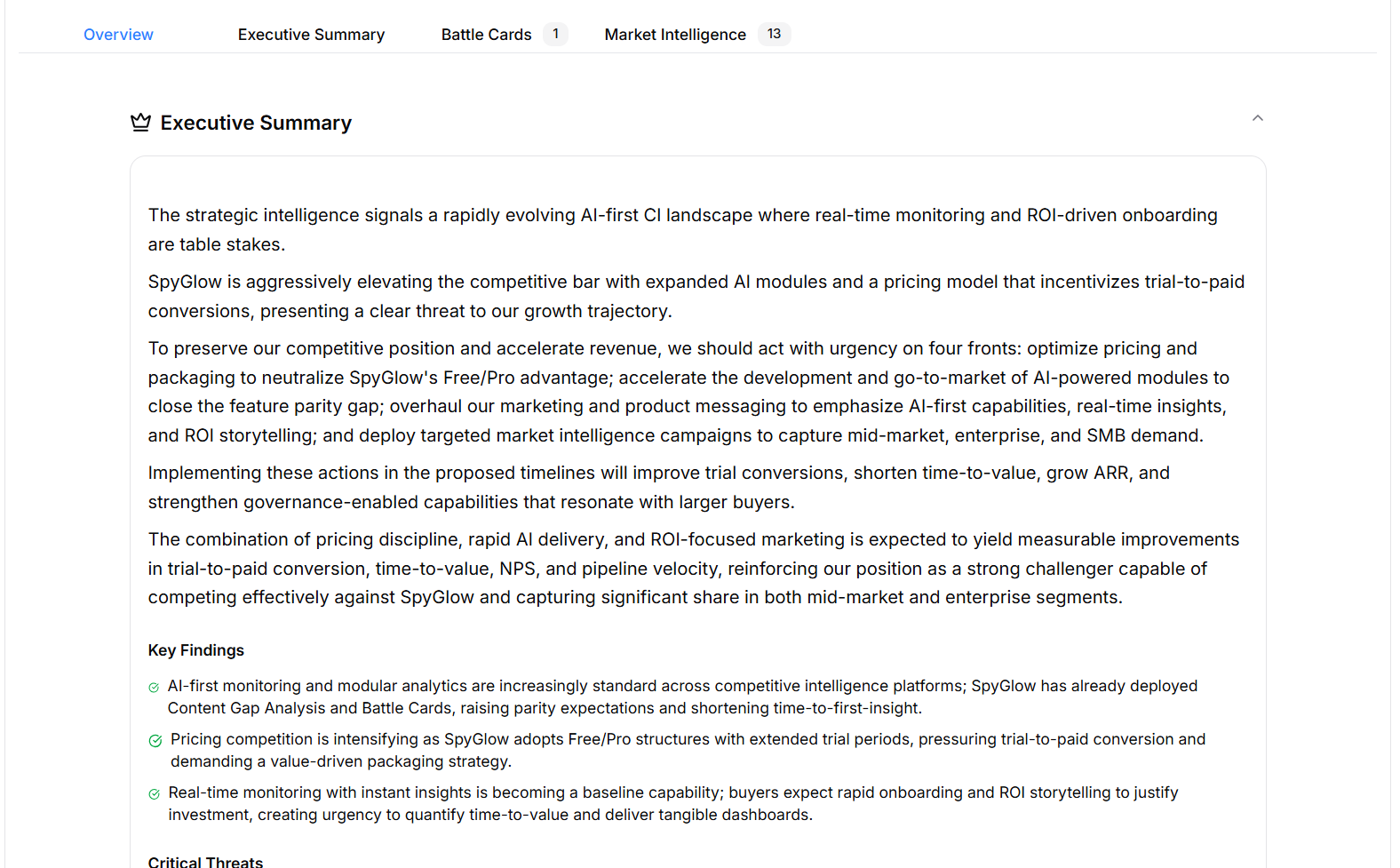 Strategic Intelligence Report